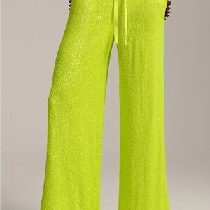 Avec les filles Anthropologie wide leg sequin pants